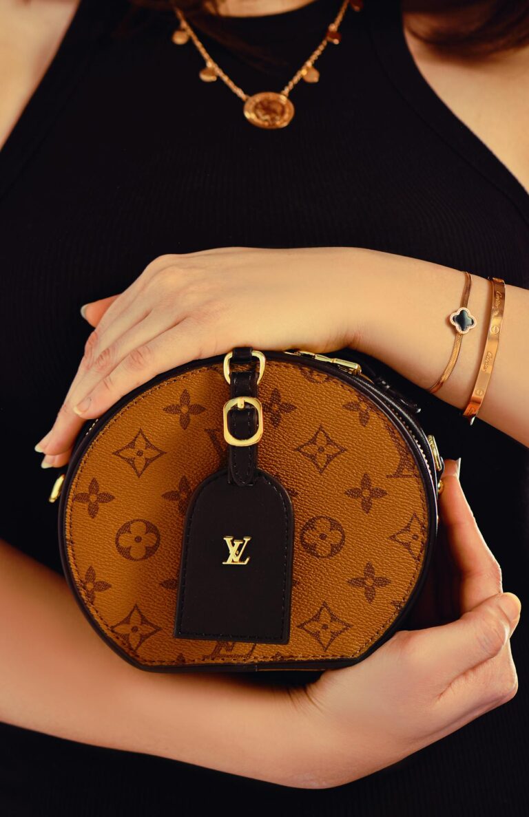 Woman Holding a Louis Vuitton Bag